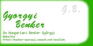 gyorgyi benker business card
